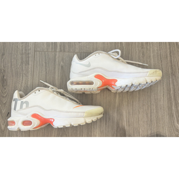 Nike Air Max Plus TN Ultra GS White Orange Size 6Y Women’s 7.5 Sneakers - Picture 8 of 10